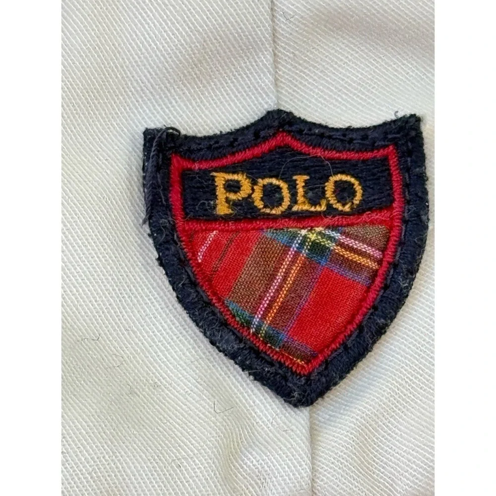Vintage Polo Golf Ralph Lauren Khaki Pleated Shorts Mens 37 Crest‎ Logo 90s Tan